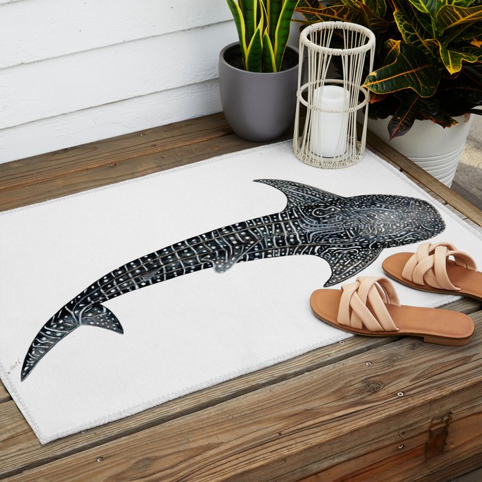 Whale shark for divers, shark lovers and fishermen Outdoor Rug Gallery Image 2