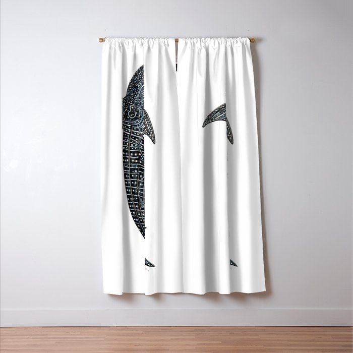 Whale shark for divers, shark lovers and fishermen Window Curtain Gallery Image 3