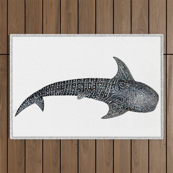 Whale shark for divers, shark lovers and fishermen Outdoor Rug Gallery Image 1