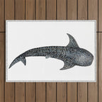 Whale shark for divers, shark lovers and fishermen Outdoor Rug Gallery Image 1