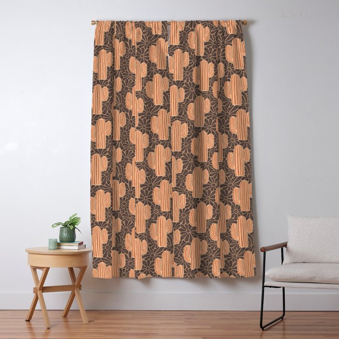 Sonora - terracotta, brown, and taupe Window Curtain Gallery Image 5