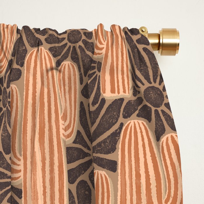 Sonora - terracotta, brown, and taupe Window Curtain Gallery Image 2