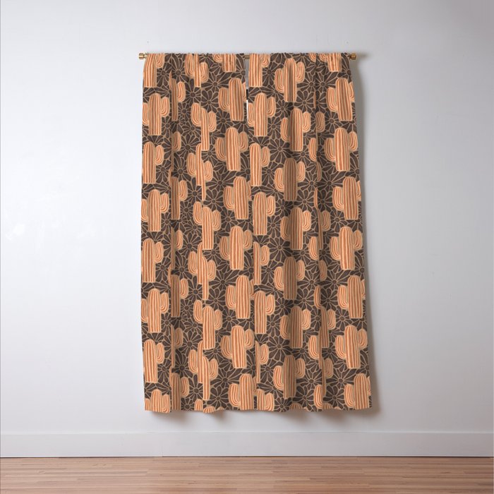 Sonora - terracotta, brown, and taupe Window Curtain Gallery Image 3