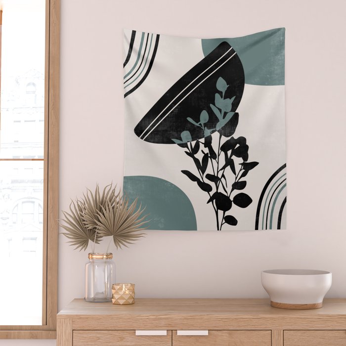 Eucalyptus Boho Botanical Wall Tapestry Gallery Image 2