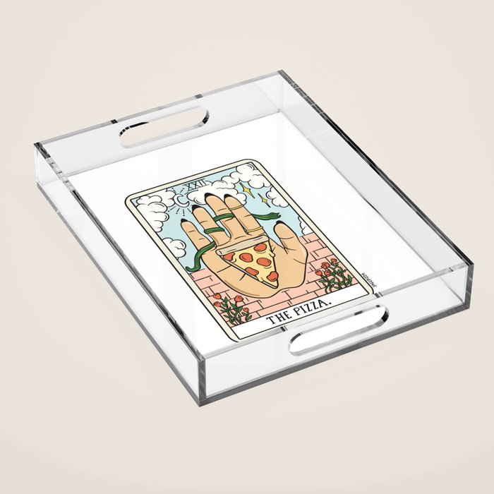 PIZZA READING (LIGHT) Acrylic Tray Gallery Image 1