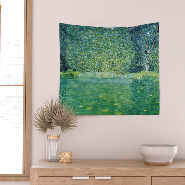 Gustav Klimt , Pond of Schloss Kammer on Attersee Wall Tapestry Gallery Image 2