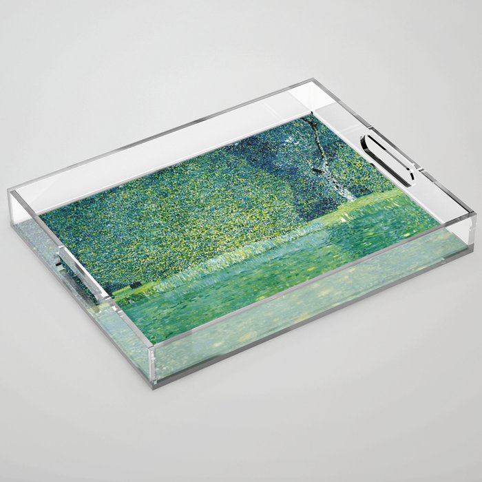 Gustav Klimt , Pond of Schloss Kammer on Attersee Acrylic Tray Gallery Image 1