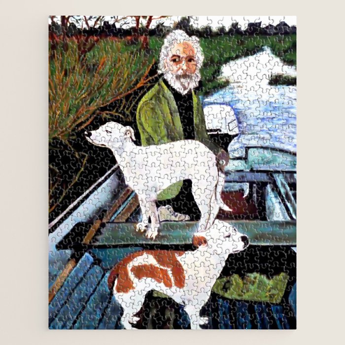 Goodfellas Dogs Painting, Artwork for Wall Art, Prints, Poster, Tshirts, Men, Women, Youth Jigsaw Puzzle Gallery Image 1
