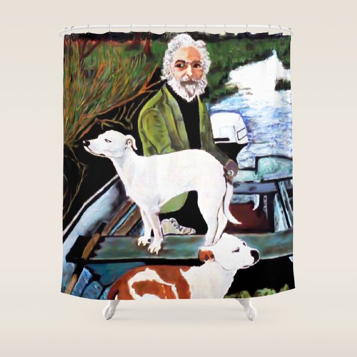 Goodfellas Dogs Painting, Artwork for Wall Art, Prints, Poster, Tshirts, Men, Women, Youth Shower Curtain Gallery Image 1