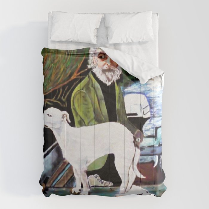 Goodfellas Dogs Painting, Artwork for Wall Art, Prints, Poster, Tshirts, Men, Women, Youth Comforter Gallery Image 6