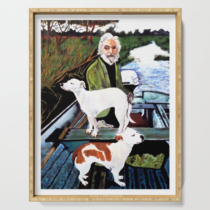 Goodfellas Dogs Painting, Artwork for Wall Art, Prints, Poster, Tshirts, Men, Women, Youth Serving Tray Gallery Image 1