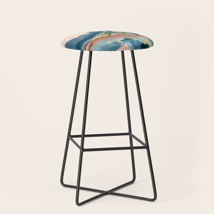 Pastel Lake Reflections Stool Gallery Image 1