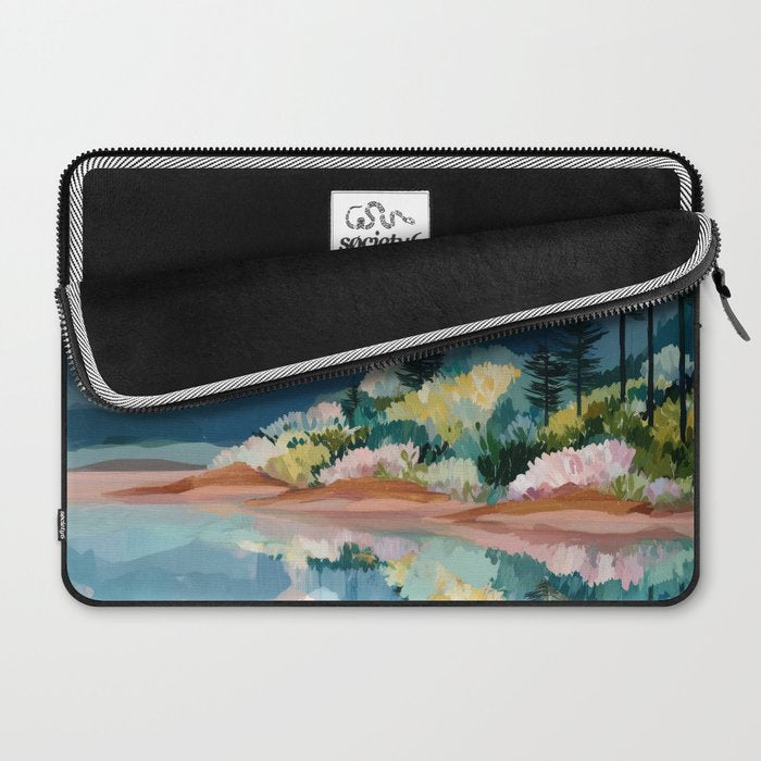 Pastel Lake Reflections Laptop Sleeve Gallery Image 2
