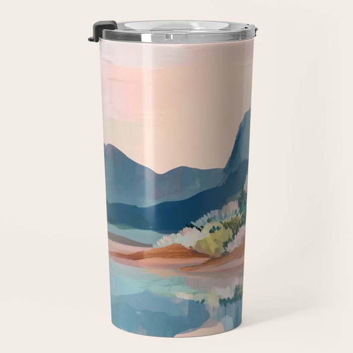 Pastel Lake Reflections Travel Mug Gallery Image 3