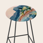 Pastel Lake Reflections Stool Gallery Image 2