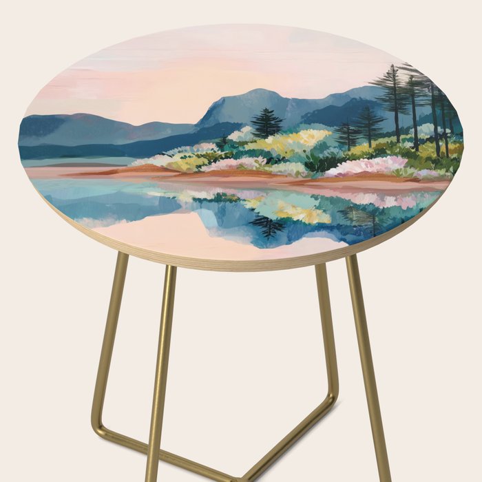 Pastel Lake Reflections Side Table Gallery Image 2