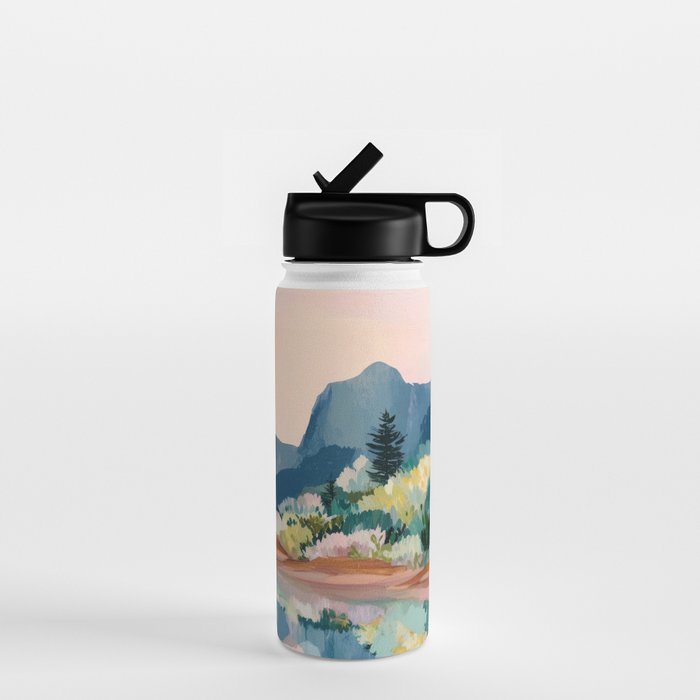Pastel Lake Reflections Water Bottle Gallery Image 1
