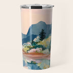 Pastel Lake Reflections Travel Mug Gallery Image 1