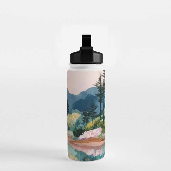 Pastel Lake Reflections Water Bottle Gallery Image 2