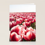Tulip Field In Holland Floral Photo | Europe Travel Photography Red Flowers Spring Art Print Stationery Card Gallery Image 2