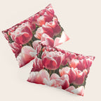Tulip Field In Holland Floral Photo | Europe Travel Photography Red Flowers Spring Art Print Pillow Sham Gallery Image 3
