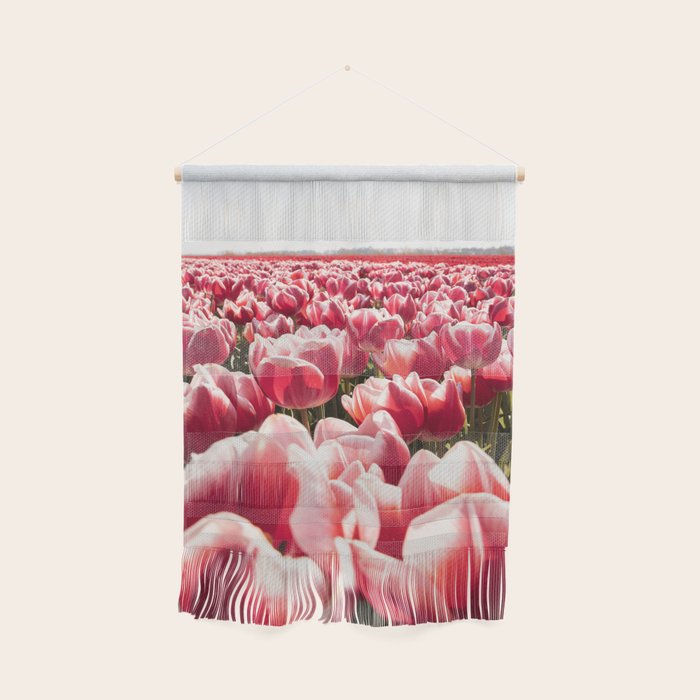 Tulip Field In Holland Floral Photo | Europe Travel Photography Red Flowers Spring Art Print Wall Hanging Gallery Image 1