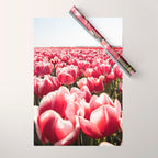 Tulip Field In Holland Floral Photo | Europe Travel Photography Red Flowers Spring Art Print Wrapping Paper Gallery Image 1
