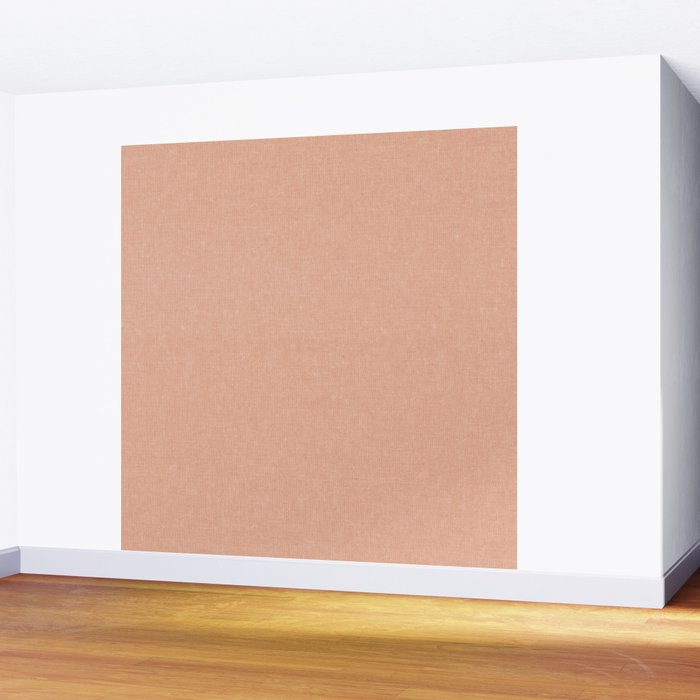 solid woven - peach Wall Mural Gallery Image 2