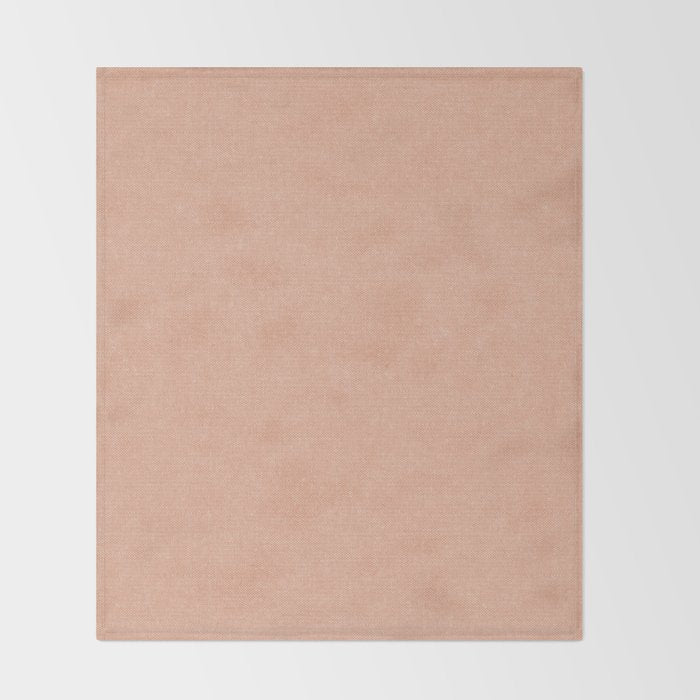 solid woven - peach Throw Blanket Gallery Image 2
