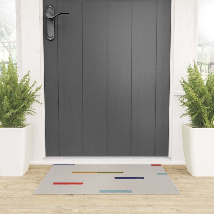 Simple Paper Modernist Art No.2 Welcome Mat Gallery Image 3