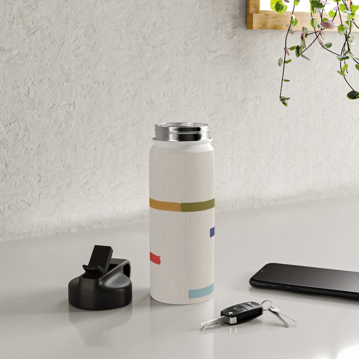 Simple Paper Modernist Art No.2 Water Bottle Gallery Image 4