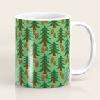 Abstract Fir Trees and Pine Cones Coffee Mug Gallery Image 1