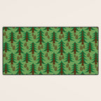 Abstract Fir Trees and Pine Cones Desk Mat Gallery Image 3