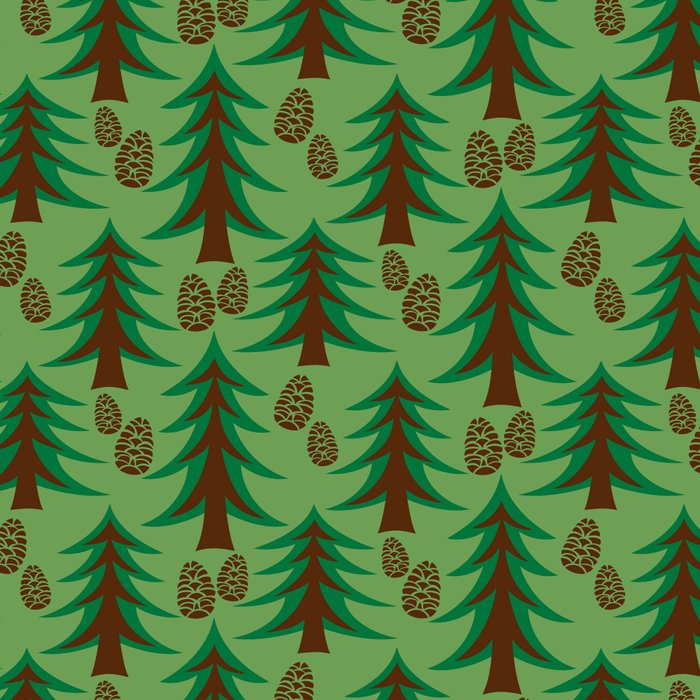 Abstract Fir Trees and Pine Cones Coffee Mug Gallery Image 2