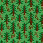 Abstract Fir Trees and Pine Cones Coffee Mug Gallery Image 2