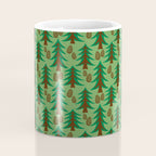 Abstract Fir Trees and Pine Cones Coffee Mug Gallery Image 4