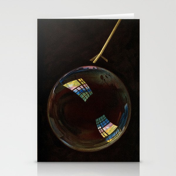 Light distribution on soap bubble from "Le monde physique," 1882 Stationery Card Gallery Image 2