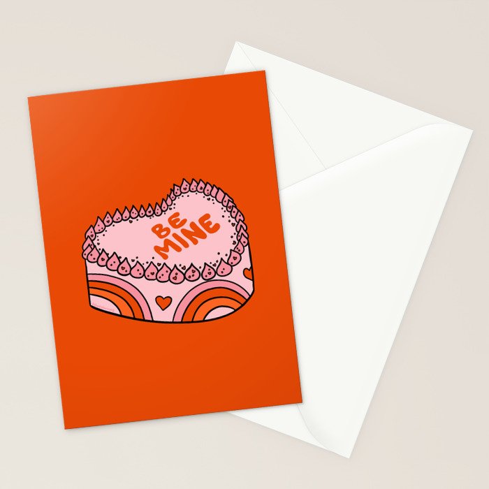 Be Mine Cake Stationery Card Gallery Image 2