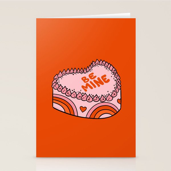 Be Mine Cake Stationery Card Gallery Image 1