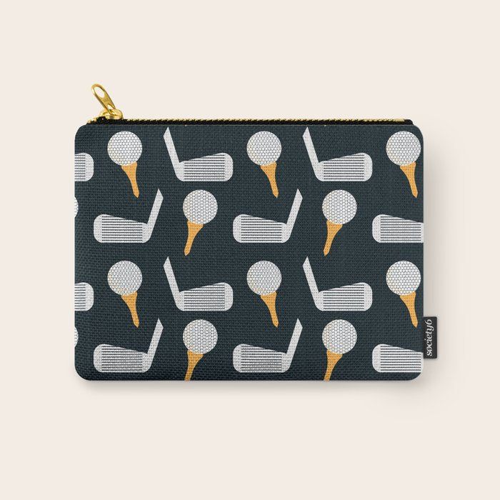 Golf Pattern (Black) Carry All Pouch Gallery Image 1