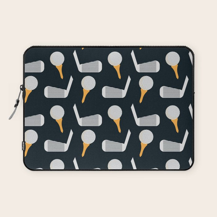 Golf Pattern (Black) Laptop Sleeve Gallery Image 1