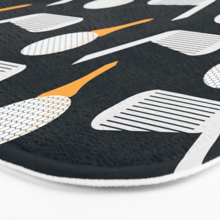 Golf Pattern (Black) Bath Mat Gallery Image 3