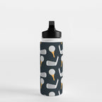 Golf Pattern (Black) Water Bottle Gallery Image 3
