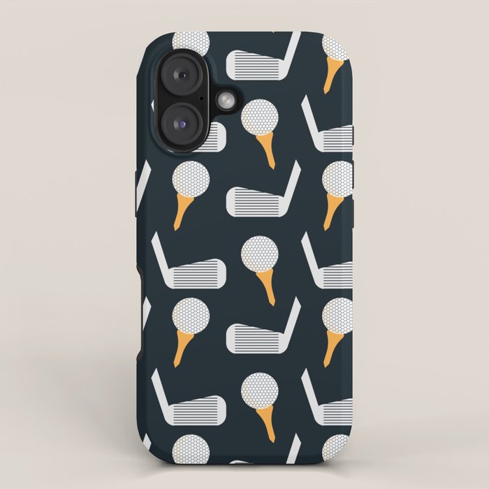 Golf Pattern (Black) iPhone Case Gallery Image 1