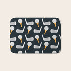 Golf Pattern (Black) Bath Mat Gallery Image 1