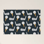 Golf Pattern (Black) Welcome Mat Gallery Image 1
