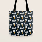 Golf Pattern (Black) Tote Bag Gallery Image 1