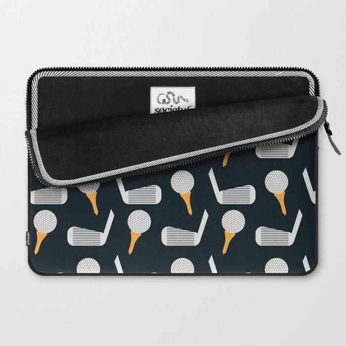 Golf Pattern (Black) Laptop Sleeve Gallery Image 2