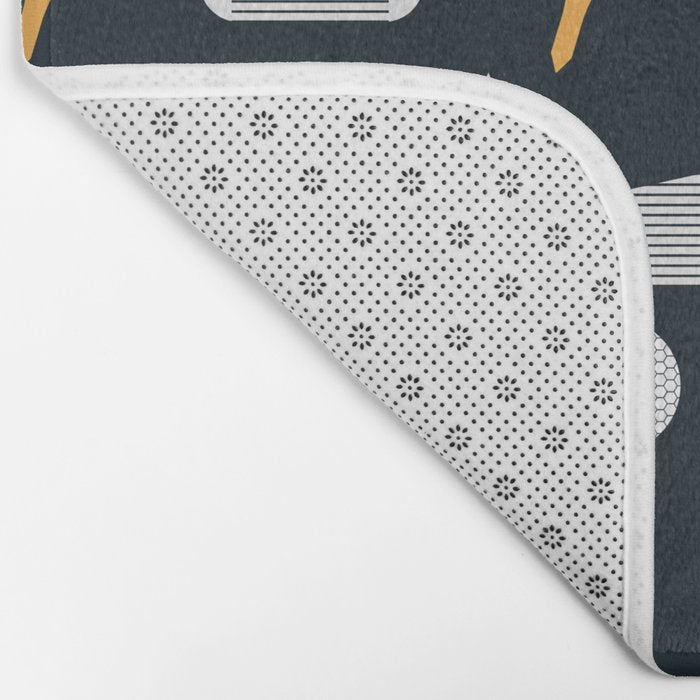 Golf Pattern (Black) Bath Mat Gallery Image 2