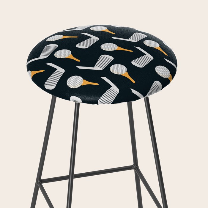 Golf Pattern (Black) Stool Gallery Image 2
